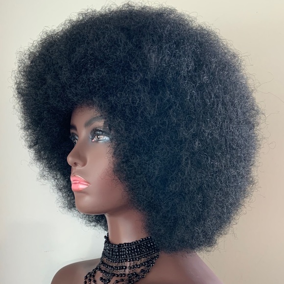 Black Premium Fiber Afro Wig for Daily Wear/Disco Event/Cosplay and more - Picture 4 of 5